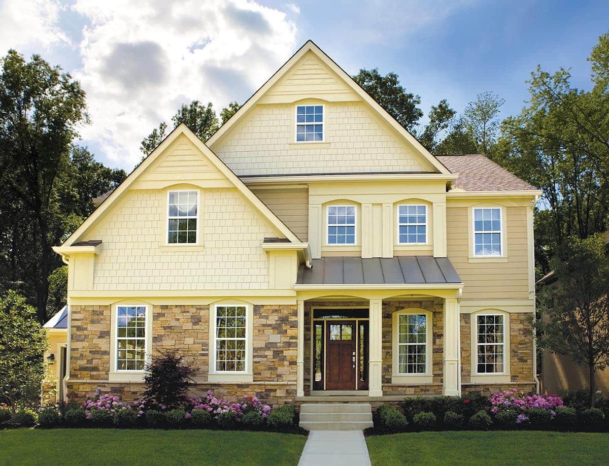 home with stone siding
